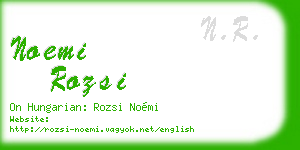 noemi rozsi business card